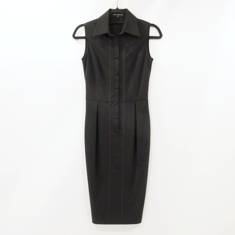 【中古】FOXEY | フォクシー ノースリーブロングシャツOP ワンピース 21265-ACRAG202 ブラック サイズ：38