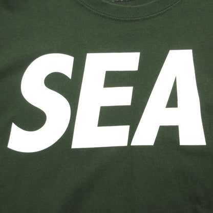 【中古】WIND AND SEA | ウィンダンシーウインダンシー SEA L/S T-SHIRT 長袖Ｔシャツ WDS-SEA-04 グリーン サイズ：L