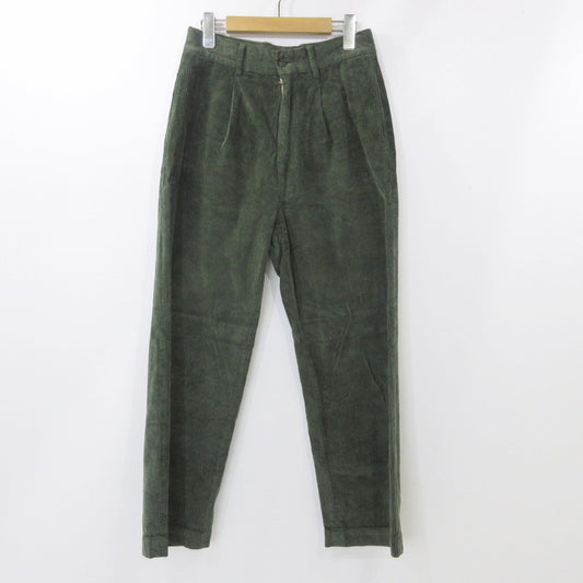 【中古】RICCARDO METHA | リカルドメサ 1TUCK WIDE PANTS 8walle CORDUROY SOLID パンツ RM212CD14011 オリーブ サイズ：44