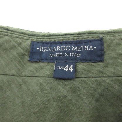 【中古】RICCARDO METHA | リカルドメサ 1TUCK WIDE PANTS 8walle CORDUROY SOLID パンツ RM212CD14011 オリーブ サイズ：44