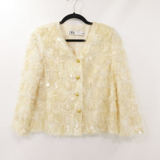 【中古】ZARA | ザラ スパンコール その他アウター 2424/156/733 ベージュ サイズ：M