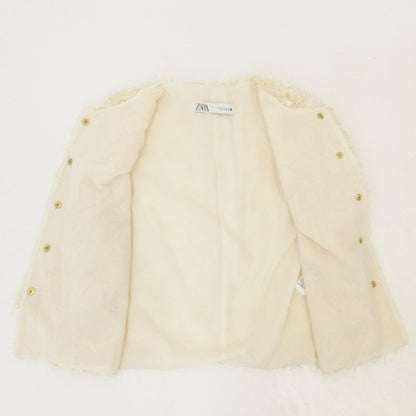 【中古】ZARA | ザラ スパンコール その他アウター 2424/156/733 ベージュ サイズ：M