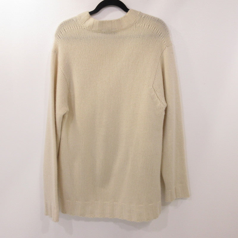 【中古】 Vネックカシミヤニット セーター アイボリー サイズ：M