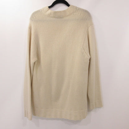 【中古】 Vネックカシミヤニット セーター アイボリー サイズ：M