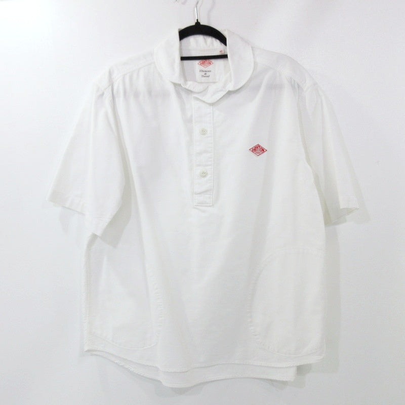 【中古】Danton | ダントン ROUND COLLAR P.O SHIRTS/S 半袖シャツ JD-3569 ホワイト サイズ：42