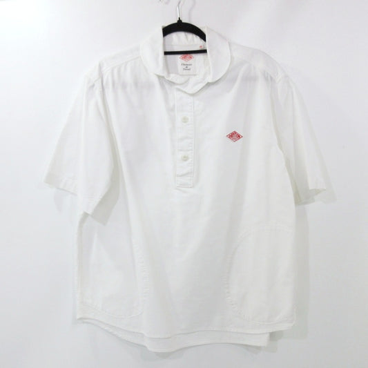【中古】Danton | ダントン ROUND COLLAR P.O SHIRTS/S 半袖シャツ JD-3569 ホワイト サイズ：42