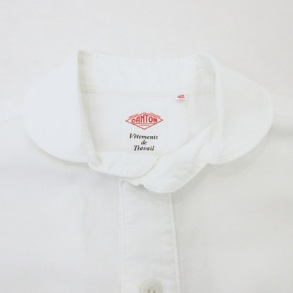 【中古】Danton | ダントン ROUND COLLAR P.O SHIRTS/S 半袖シャツ JD-3569 ホワイト サイズ：42