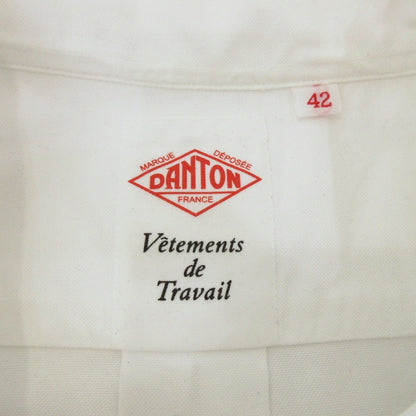【中古】Danton | ダントン ROUND COLLAR P.O SHIRTS/S 半袖シャツ JD-3569 ホワイト サイズ：42