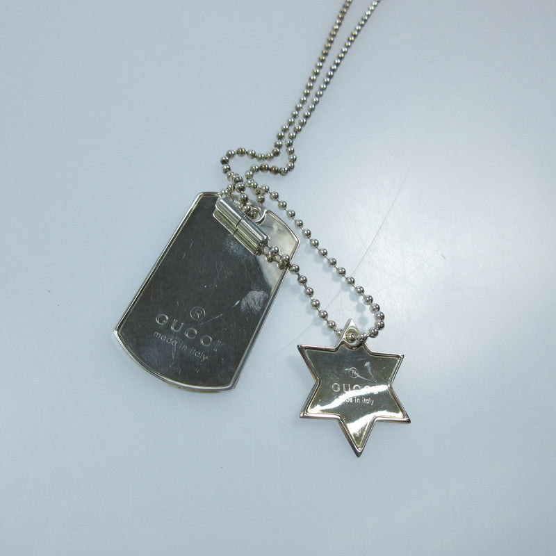 【中古】GUCCI | グッチ スター&プレートドッグタグ ネックレス