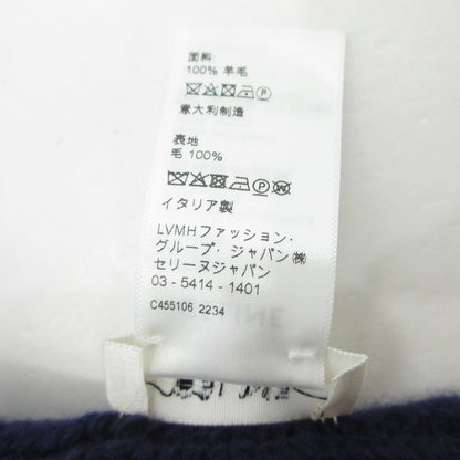 【中古】CELINE | セリーヌ CELINEパッチリブ編みウール マフラー 2AH34423P ネイビー