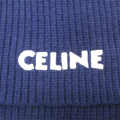 【中古】CELINE | セリーヌ CELINEパッチリブ編みウール マフラー 2AH34423P ネイビー