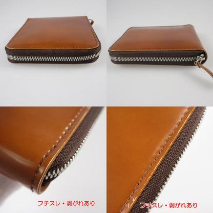 【中古】ARTS&CRAFTS | アーツアンドクラフツ CORDOVAN ACC ROUND ZIP BILLFOLD WALLET 二つ折り財布 ブラウン