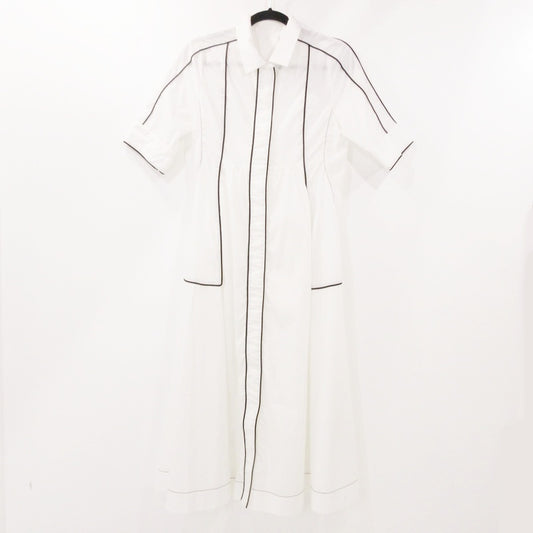 【中古】furfur | ファーファー パイピングシャツワンピース ワンピース RWFO222019 2022S/S サイズ：F ホワイト