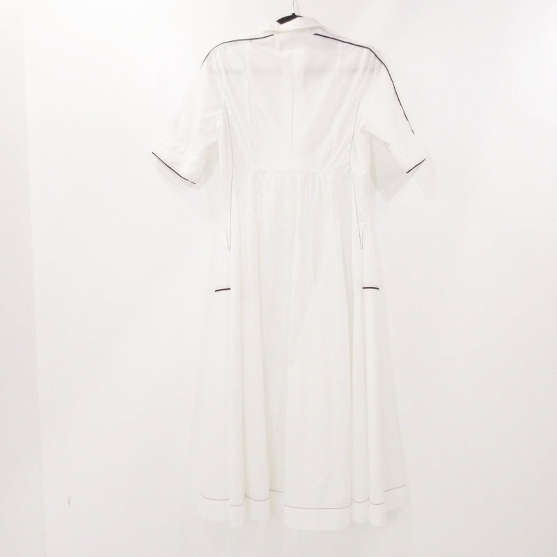 【中古】furfur | ファーファー パイピングシャツワンピース ワンピース RWFO222019 2022S/S サイズ：F ホワイト