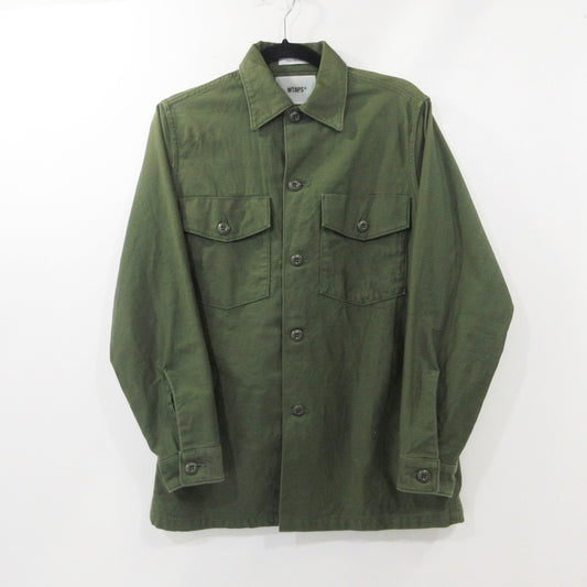 【中古】W)TAPS | ダブルタップス WMILL-LS 02 長袖シャツ BRDT-SHM01 オリーブ サイズ：1
