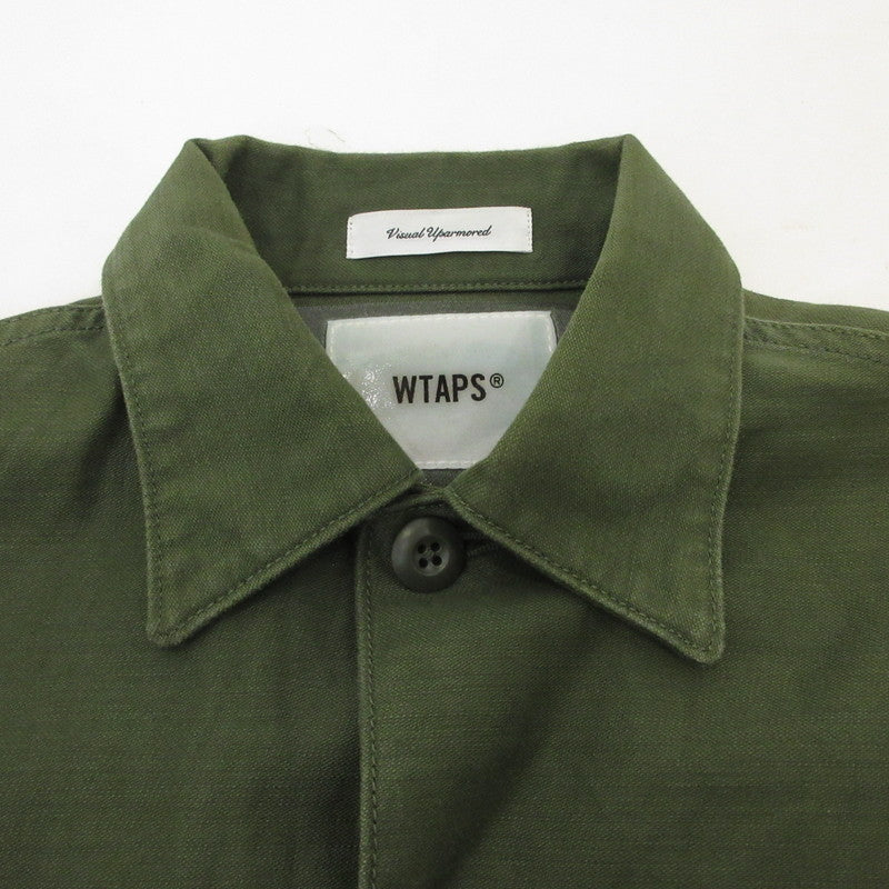 【中古】W)TAPS | ダブルタップス WMILL-LS 02 長袖シャツ BRDT-SHM01 オリーブ サイズ：1