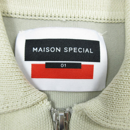 【中古】MAISON SPECIAL | メゾンスペシャル ハーフジッププライムオーバーニットポロ その他トップス 11222261307 ベージュ サイズ：1