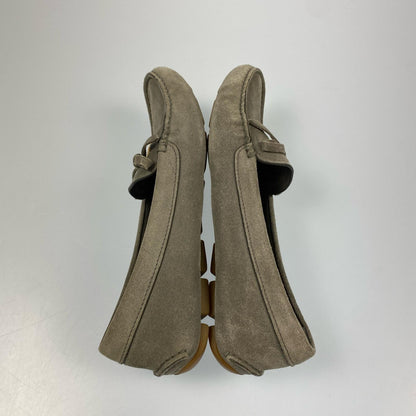 【中古】PRADA | プラダ リボン付スエードドライビングローファー ローファー 1D530B サイズ:36 グレー