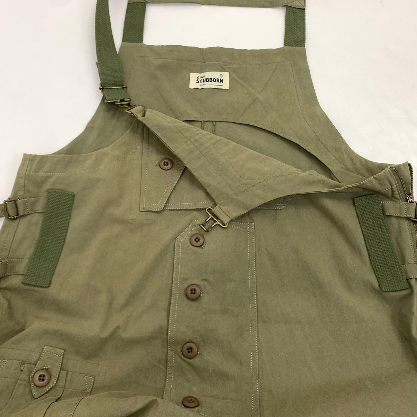 【中古】 British Army Overall オーバーオール 333-3333 333-3333 オリーブ サイズ：M