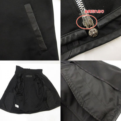 【中古】CHROME HEARTS | クロムハーツ Horse Shoe Mesh Athletic Hoodie パーカー 2225-304-6995 ブラック サイズ：S