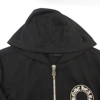 【中古】CHROME HEARTS | クロムハーツ Horse Shoe Mesh Athletic Hoodie パーカー 2225-304-6995 ブラック サイズ：S