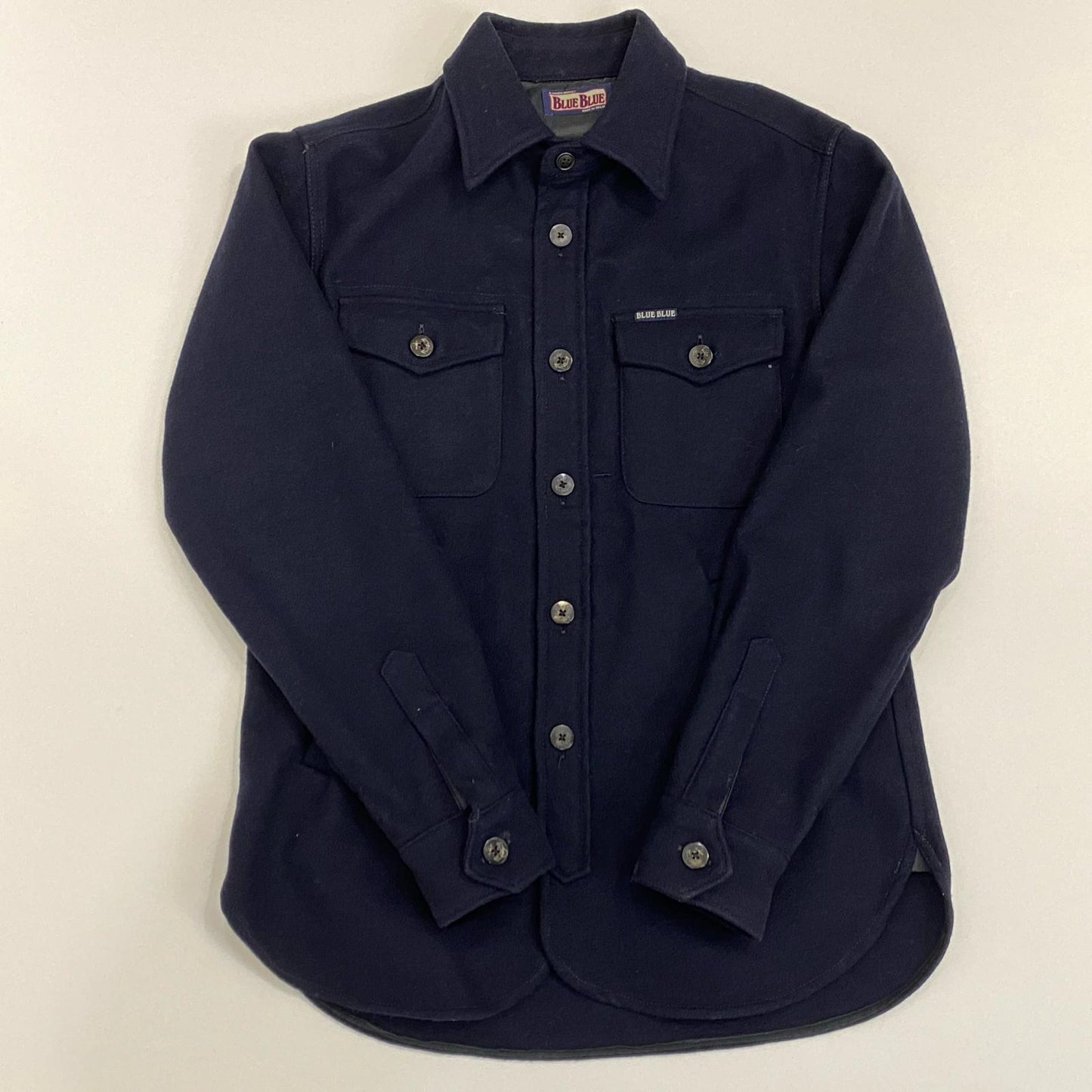 BLUE BLUE | ブルーブルー 長袖シャツ 700004-877 ヘビーネルシャツ CPOシャツ ネイビー サイズ：2【姫路東店】