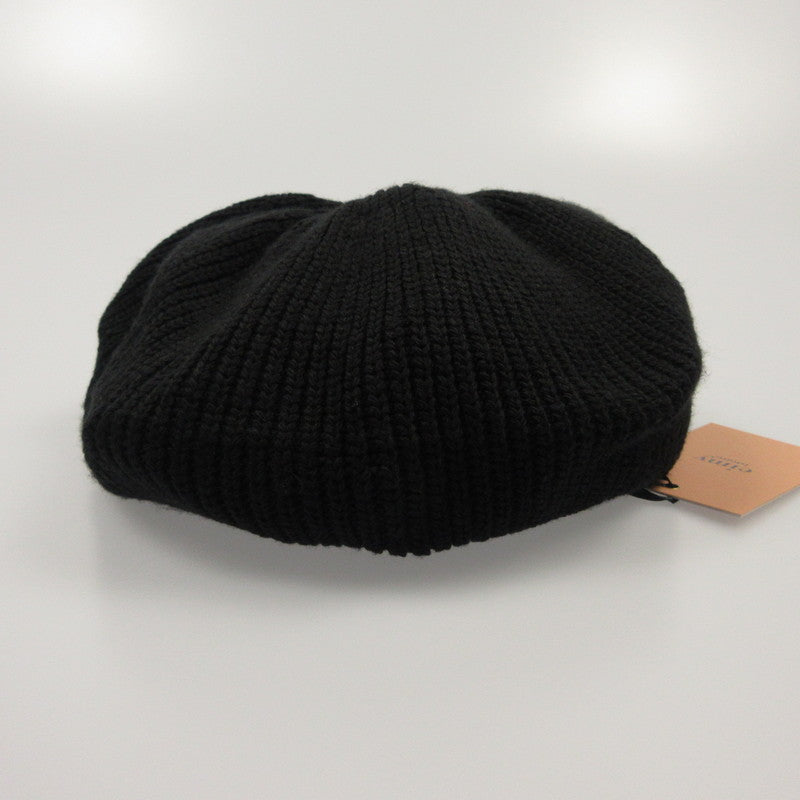 【中古】eimy istoire | エイミーイストワール ロゴニットベレー ベレー帽 1124572220 2024A/W ブラック