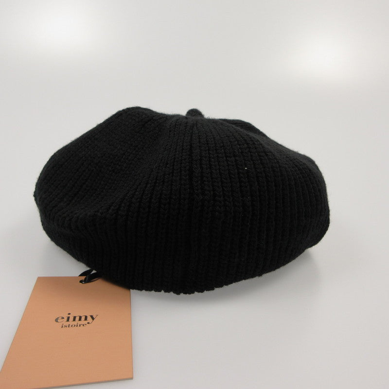 【中古】eimy istoire | エイミーイストワール ロゴニットベレー ベレー帽 1124572220 2024A/W ブラック