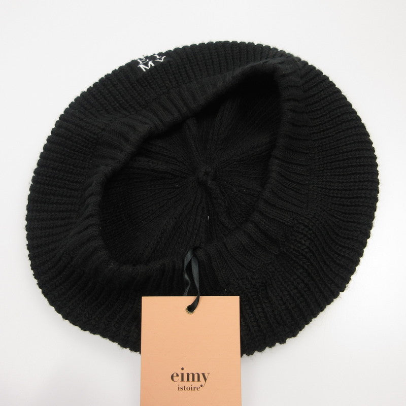 【中古】eimy istoire | エイミーイストワール ロゴニットベレー ベレー帽 1124572220 2024A/W ブラック