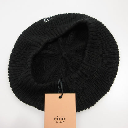 【中古】eimy istoire | エイミーイストワール ロゴニットベレー ベレー帽 1124572220 2024A/W ブラック