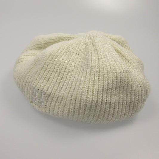 【中古】eimy istoire | エイミーイストワール ロゴニットベレー ベレー帽 1124572220 2024A/W ホワイト