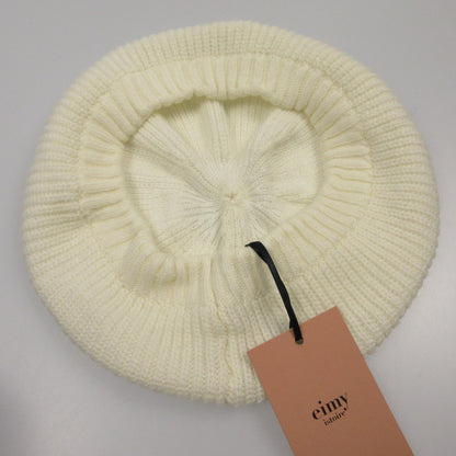 【中古】eimy istoire | エイミーイストワール ロゴニットベレー ベレー帽 1124572220 2024A/W ホワイト