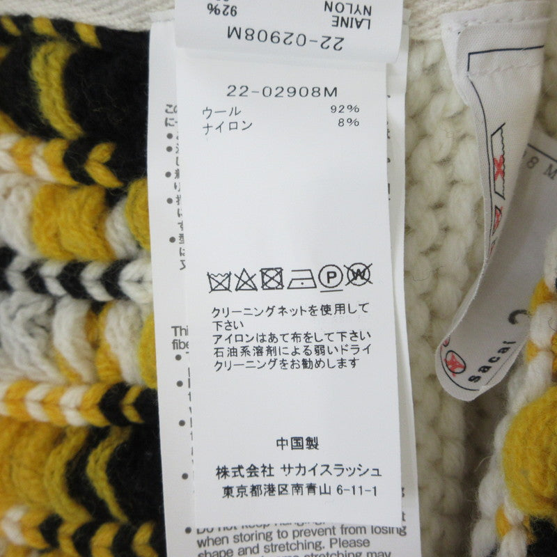 【中古】Sacai | サカイ Nordic Knit Pullover セーター 22-02908M 2021A/W マルチカラー サイズ：1