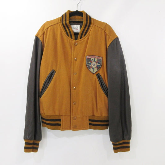 【中古】 袖革 スタジャン ブラウン サイズ：M
