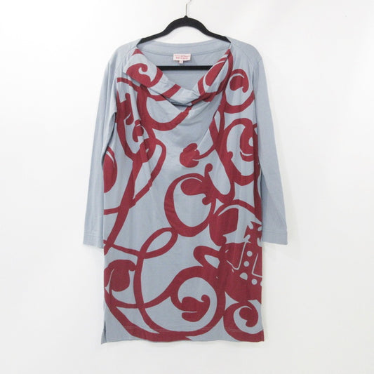 【中古】Vivienne Westwood Red Label | ヴィヴィアンウエストウッド レッドレーベル アートデザイン ワンピース 16-01-562009 ライトブルー サイズ：2