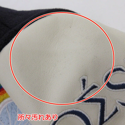【中古】CASABLANCA | カサブランカ Chenille Embroidered Patchwork Bomber Jacket スタジャン MF24-0T-131-0 - サイズ：M