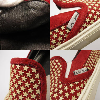 【中古】JIMMY CHOO | ジミーチュウ スリッポン レッド