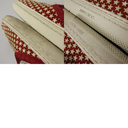 【中古】JIMMY CHOO | ジミーチュウ スリッポン レッド