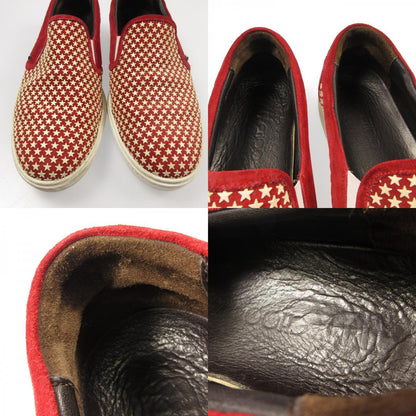【中古】JIMMY CHOO | ジミーチュウ スリッポン レッド
