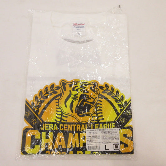 セ・リーグ優勝記念ビールかけTシャツ 半袖Ｔシャツ 阪神タイガース ホワイト サイズ：L【姫路東店】