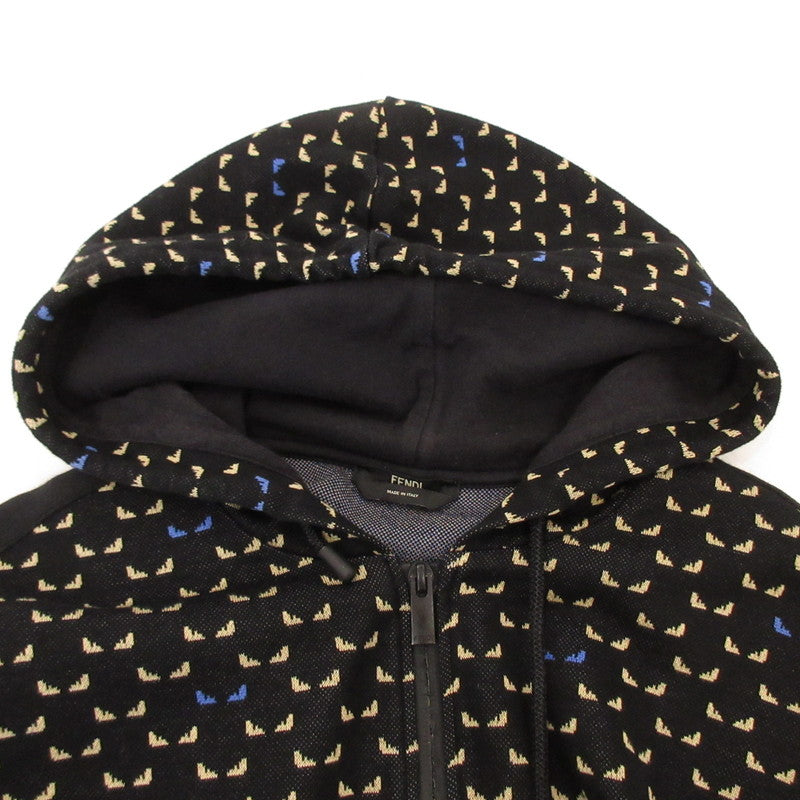 【中古】FENDI | フェンディ BUGS EYE パーカー FPMH3 280 国内正規品 ブラック サイズ：46