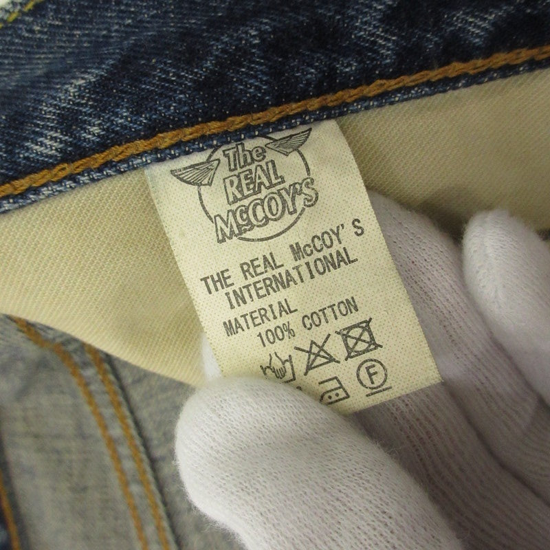 【中古】The REAL McCOY'S | ザリアルマッコイズ WASHED デニムパンツ 001XX ブルー