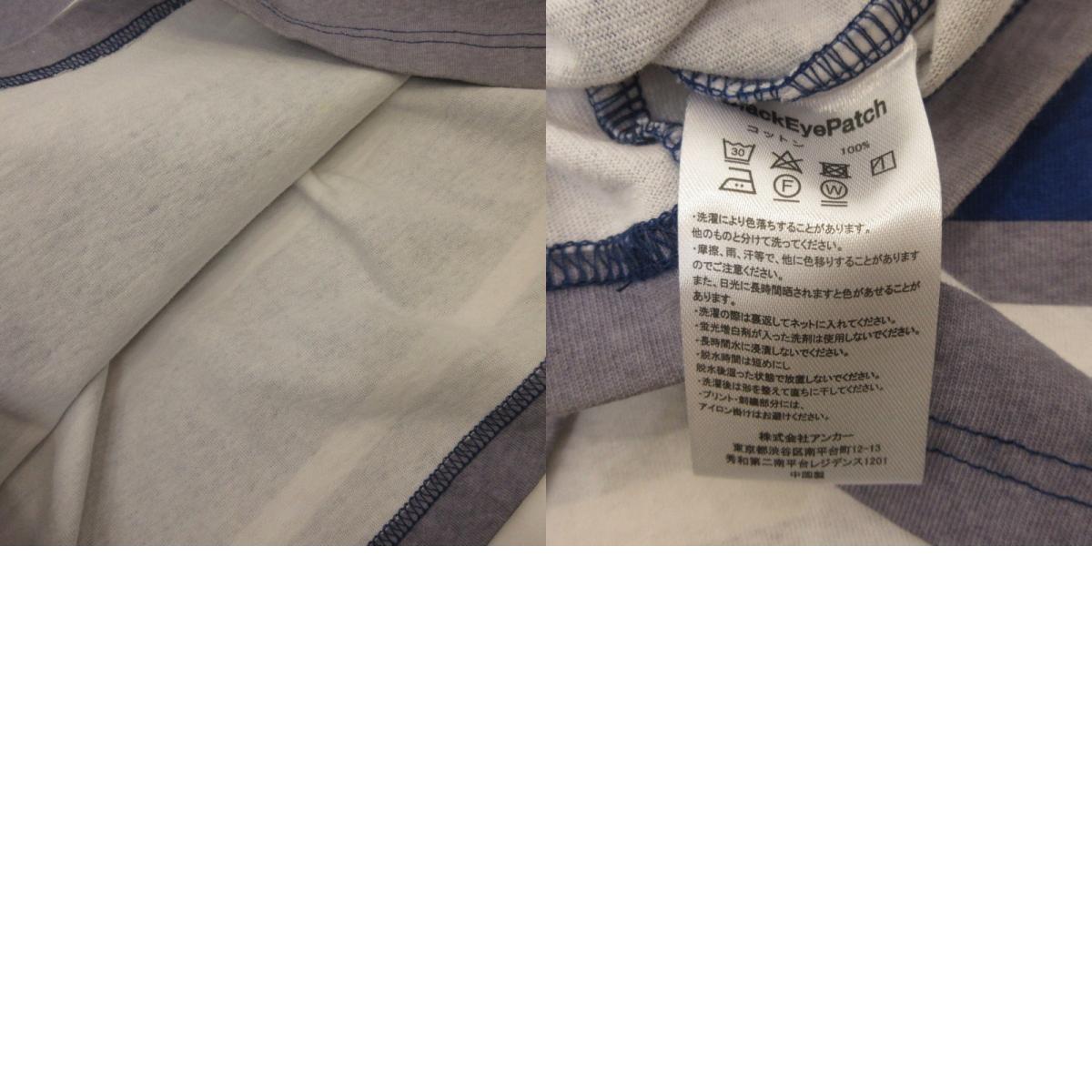 BlackEyePatch | ブラックアイパッチ SIZE LABEL BORDERED L/S TEE 長袖Ｔシャツ サイズ：M