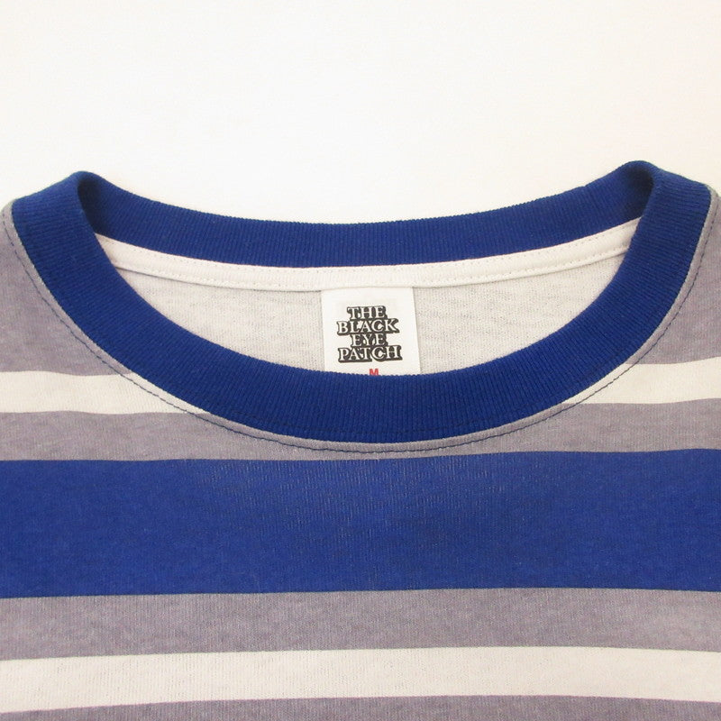 BlackEyePatch | ブラックアイパッチ SIZE LABEL BORDERED L/S TEE 長袖Ｔシャツ サイズ：M
