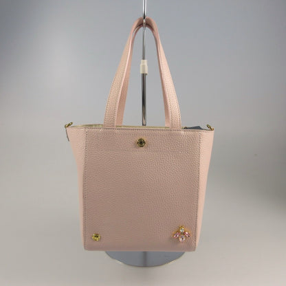 【中古】A.D.M.J | エーディーエムジェイ ザ・ビーアイコントート18cm ハンドバッグ 22SC0801SSV ピンク