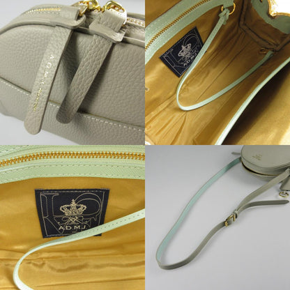 【中古】A.D.M.J | エーディーエムジェイ エメラルドカットクリスタルラウンド ショルダーバッグ 23SC1201SSV グレー