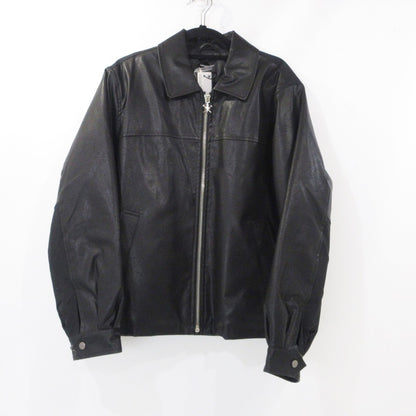 【中古】UNKNOWN LONDON | アンノウンロンドン JEWEL SKELETON LEATHER JACKET レザー ブラック サイズ：M