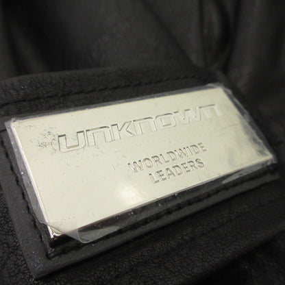 【中古】UNKNOWN LONDON | アンノウンロンドン JEWEL SKELETON LEATHER JACKET レザー ブラック サイズ：M
