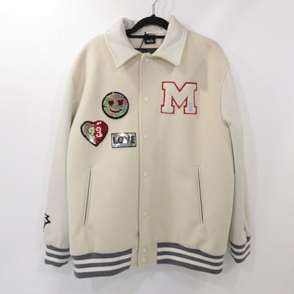 【中古】 VARCITY JACKET スタジャン MPD33W23 アイボリー サイズ：XL