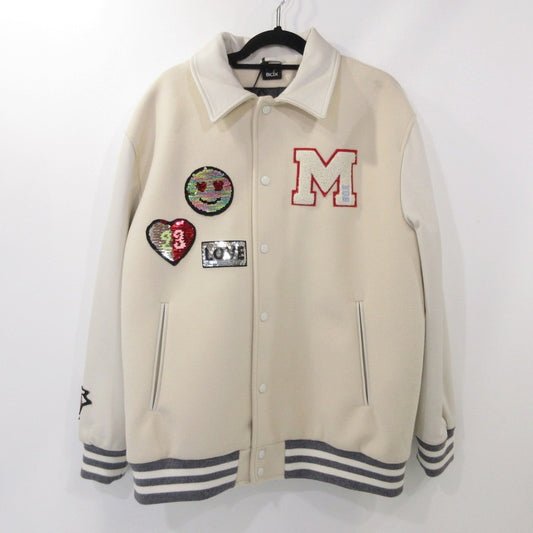 【中古】 VARCITY JACKET スタジャン MPD33W23 アイボリー サイズ：XL